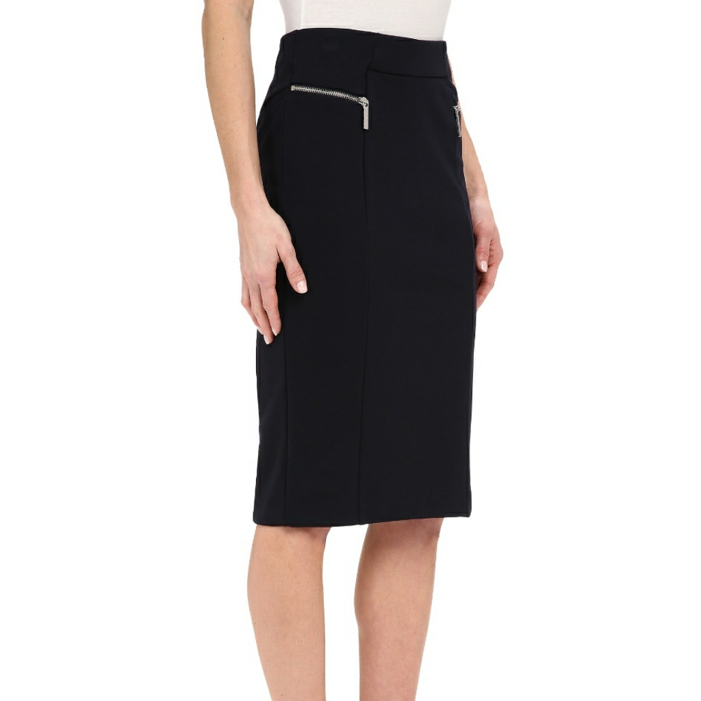 Nwot Michael Kors Charcoal Gray Knee Length Pencil Skirt. Size 4